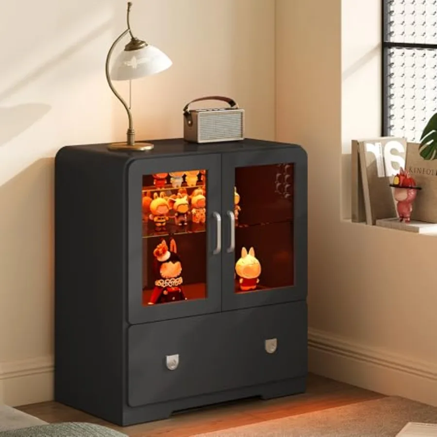Storage - Living room display cabinet with acrylic