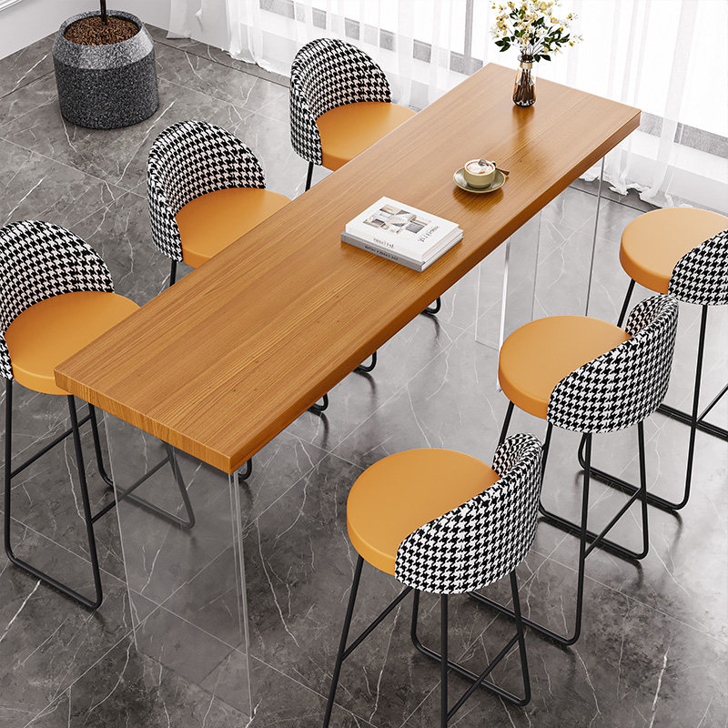 Tables - Nordic Acrylic Floating Solid Wood Bar
