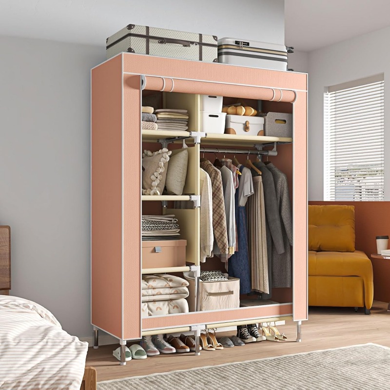 Wardrobe Closet Portable Fabric Cover - Portable Wardrobe, Freestanding Closet Hanging Organization,