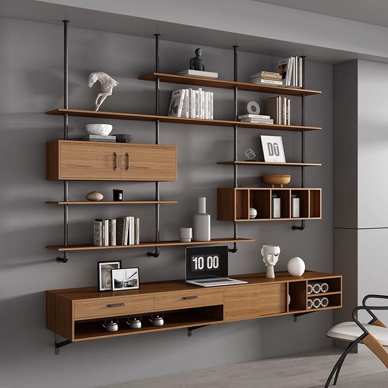 Tables - Modern Solid Wood Floating Desk Italian