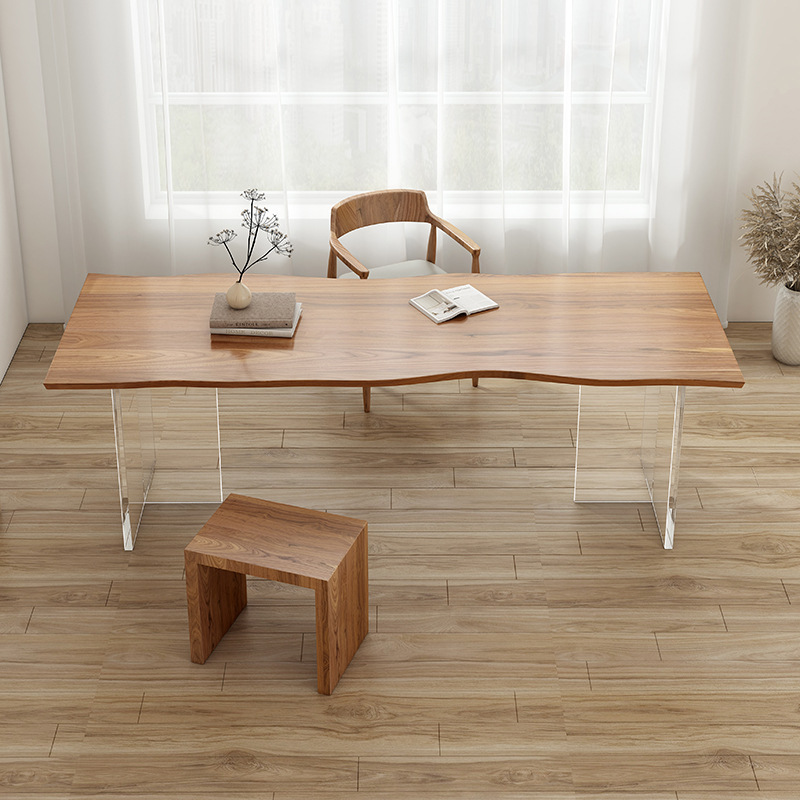 Tables - Nordic Luxury Acrylic Solid Wood Desk