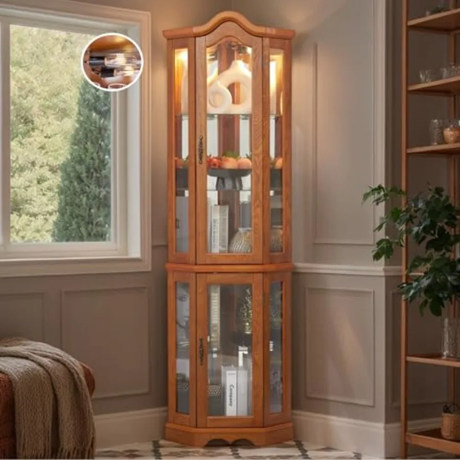 Storage - Corner curio cabinet for bar and