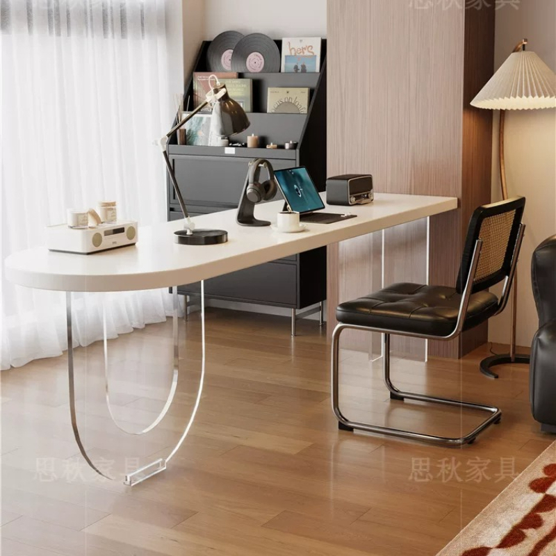 Bedroom Furniture - Italian Style White Solid Wood Desk