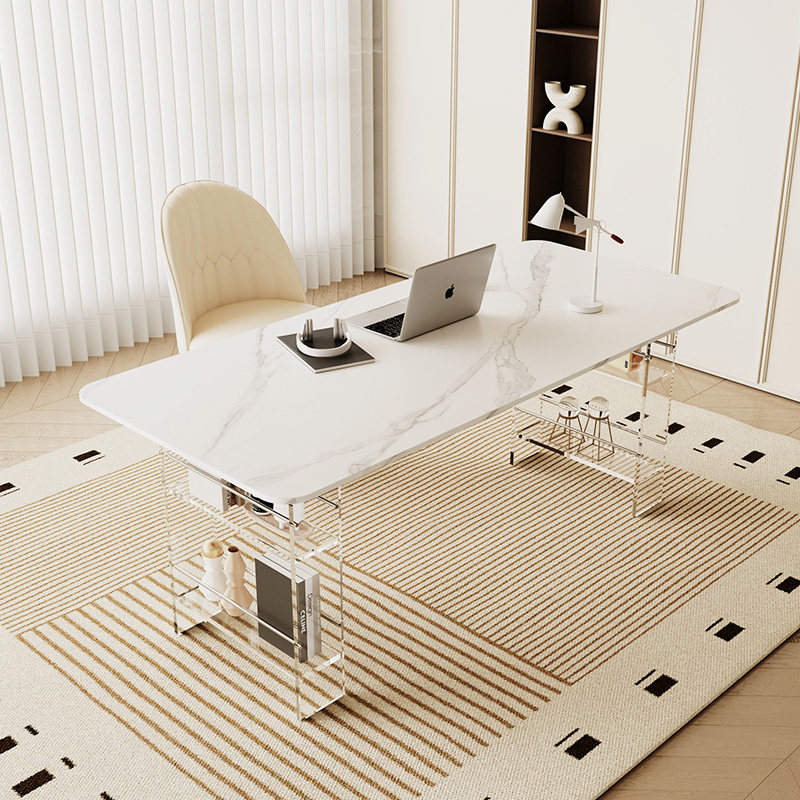 Bedroom Furniture - Nordic High-end Sintered Stone Desk Modern