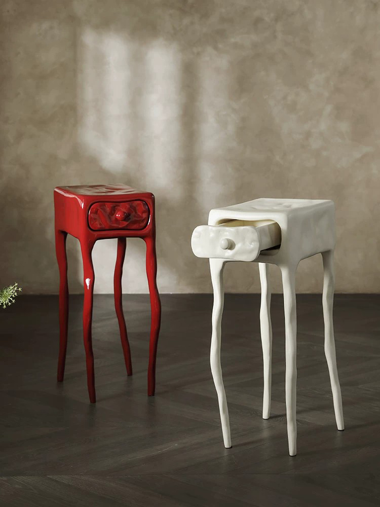 Tables - European Designer Mid-Century Clay Textured Side