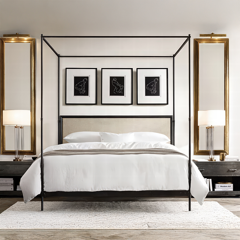 xx-French Style Modern Queen S - Canopy Bed Frame Metal Queen review and price