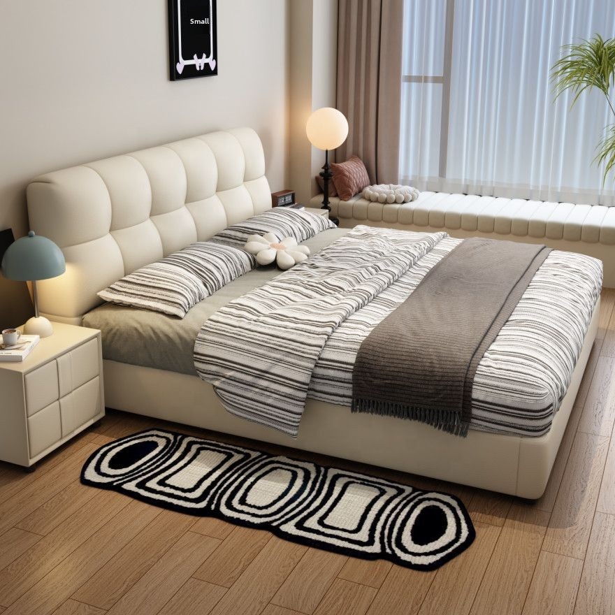 #Black Tufted Leather Storage  - King Size Bed Frame With Storage Drawers review and price
