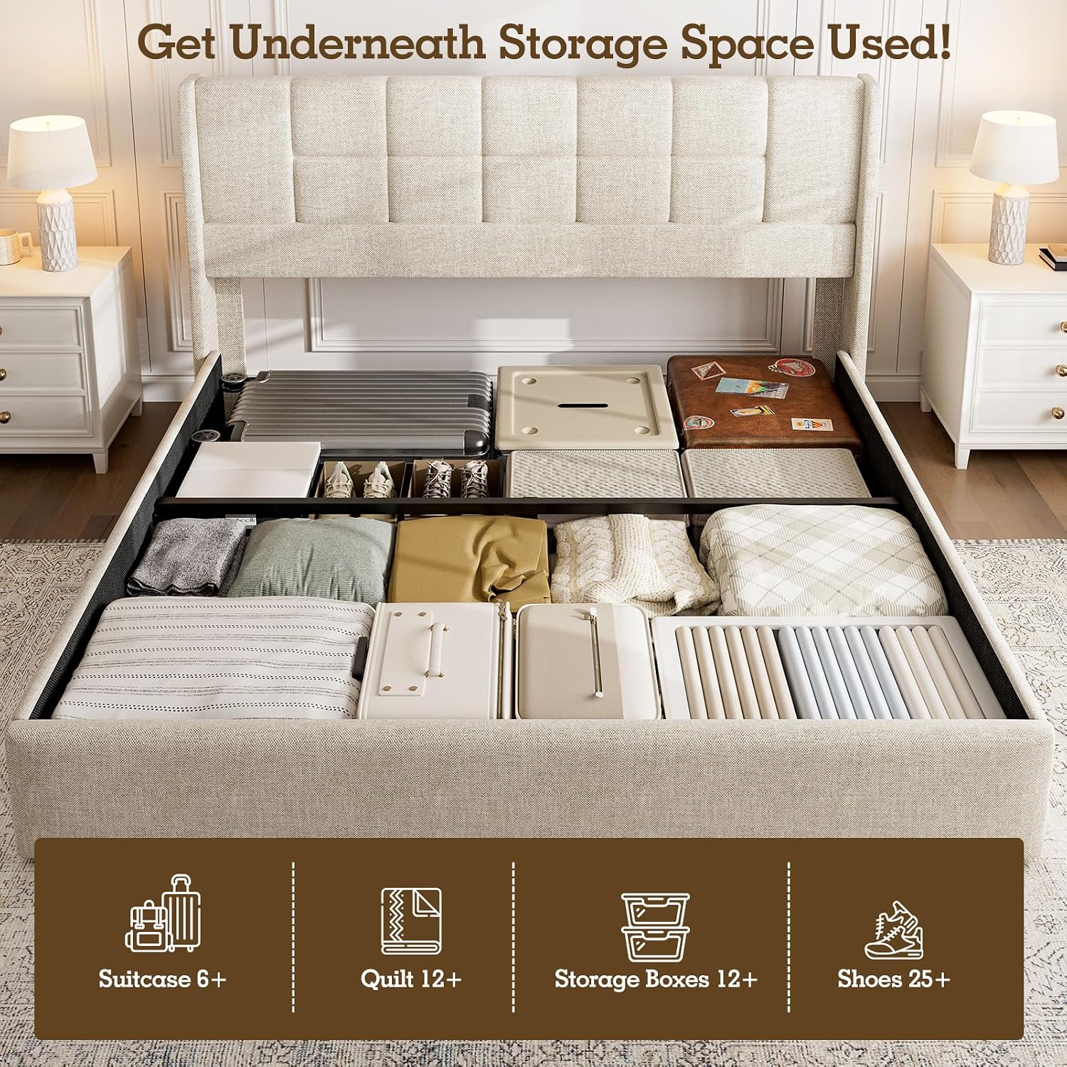 King Bed Frame Hydraulic Gas L - Gas Lift Storage Bed Hydraulic review and price