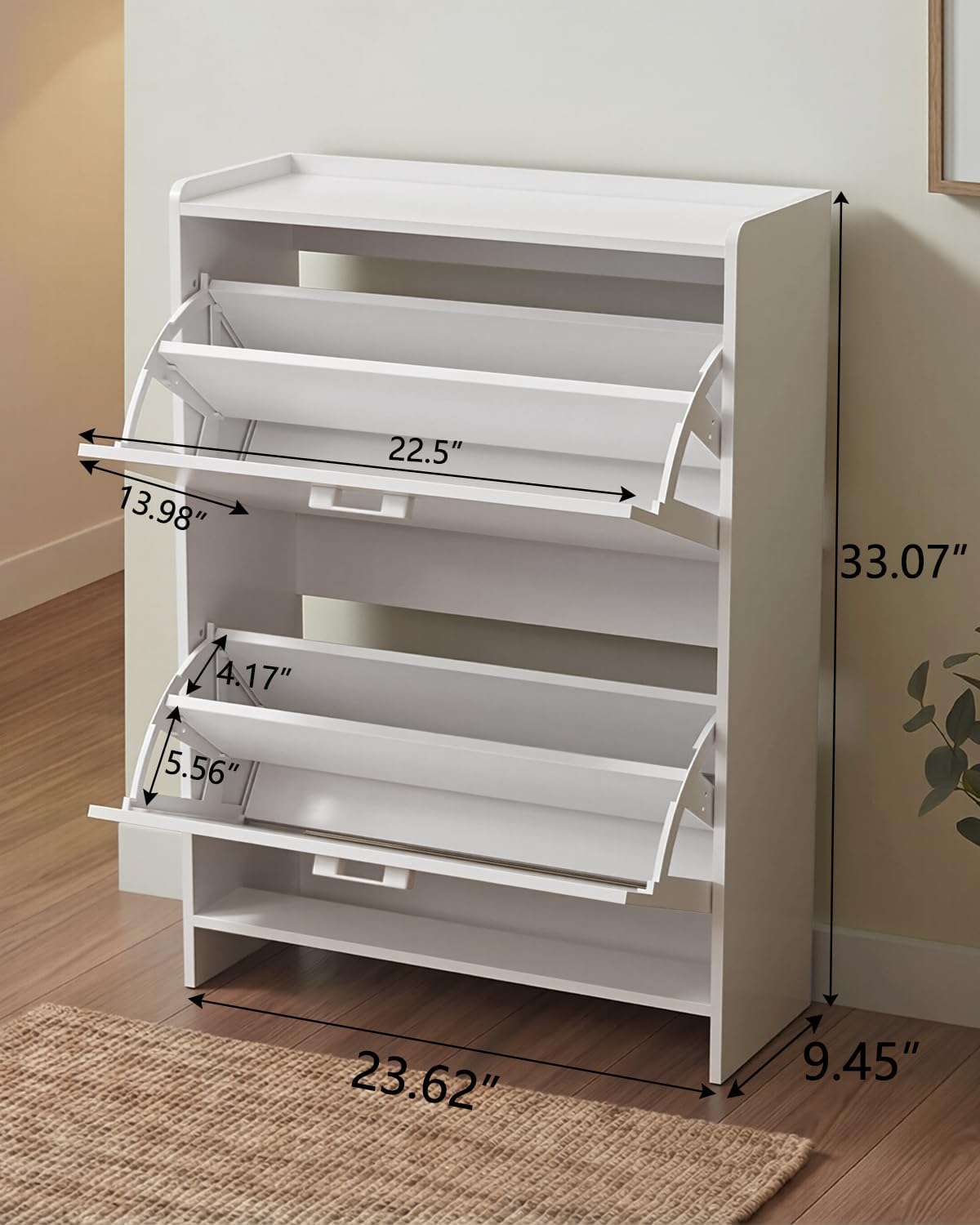 #Narrow Shoe Cabinet with 2 Fl - Shoe Rack Cabinet Narrow Entryway review and price