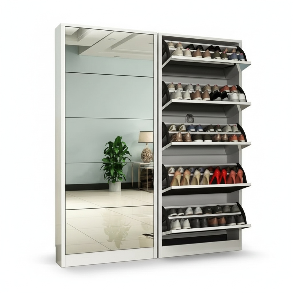 Modern Wooden Shoe Cabinet wit - Shoe Rack Cabinet Narrow Entryway review and price