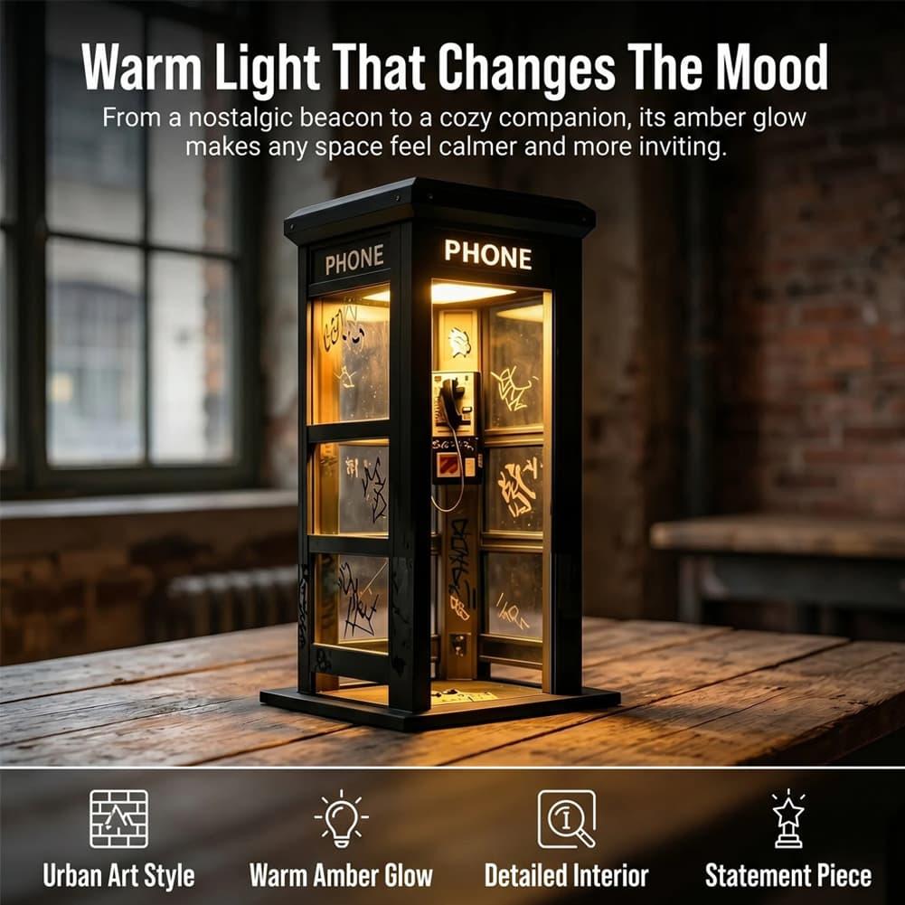 Retro Graffiti Phone Booth Tab - Bedroom Furniture review and price