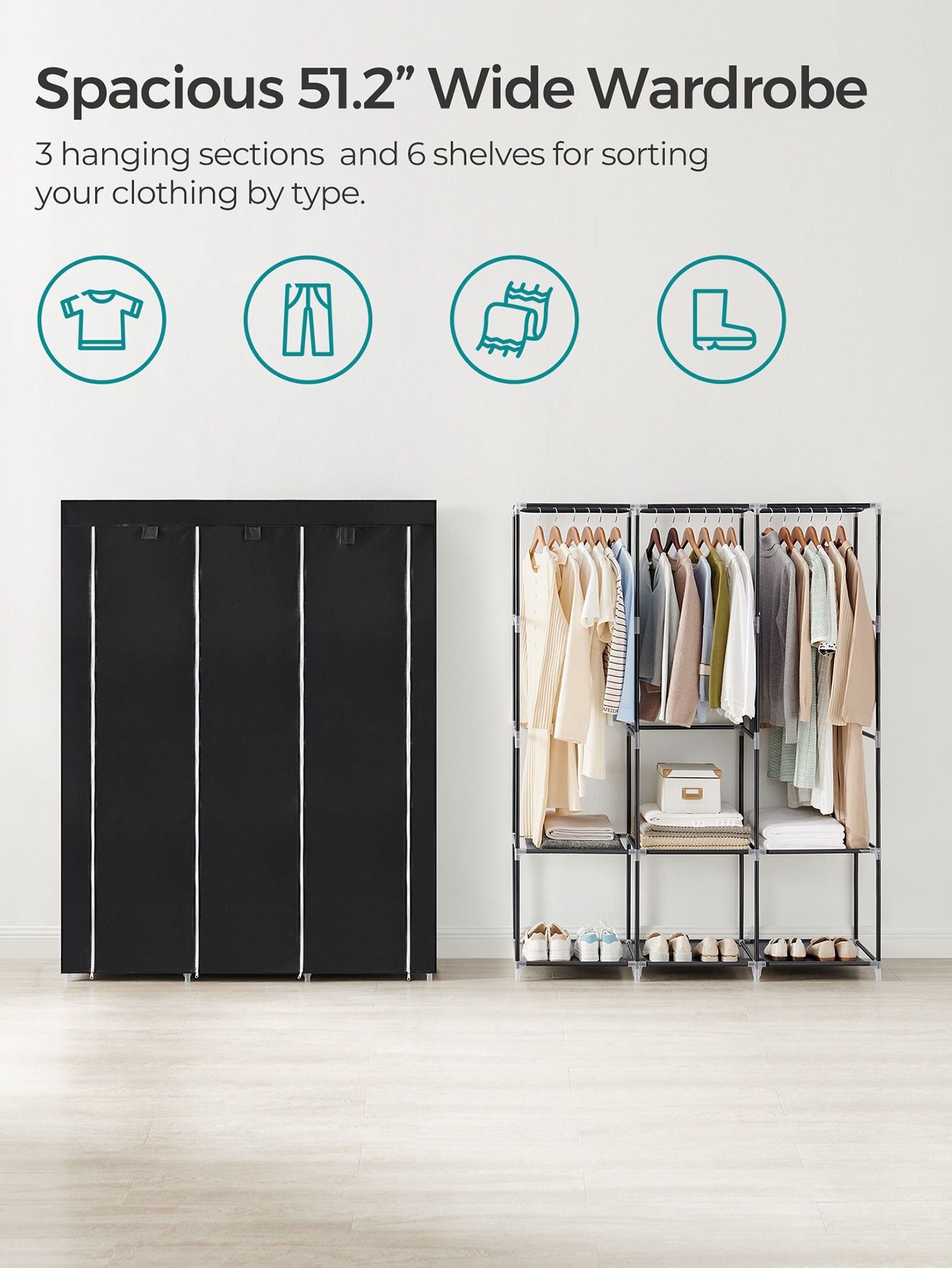 Portable Closet Organizer Mode - Wardrobe Closet Portable Fabric Cover review and price