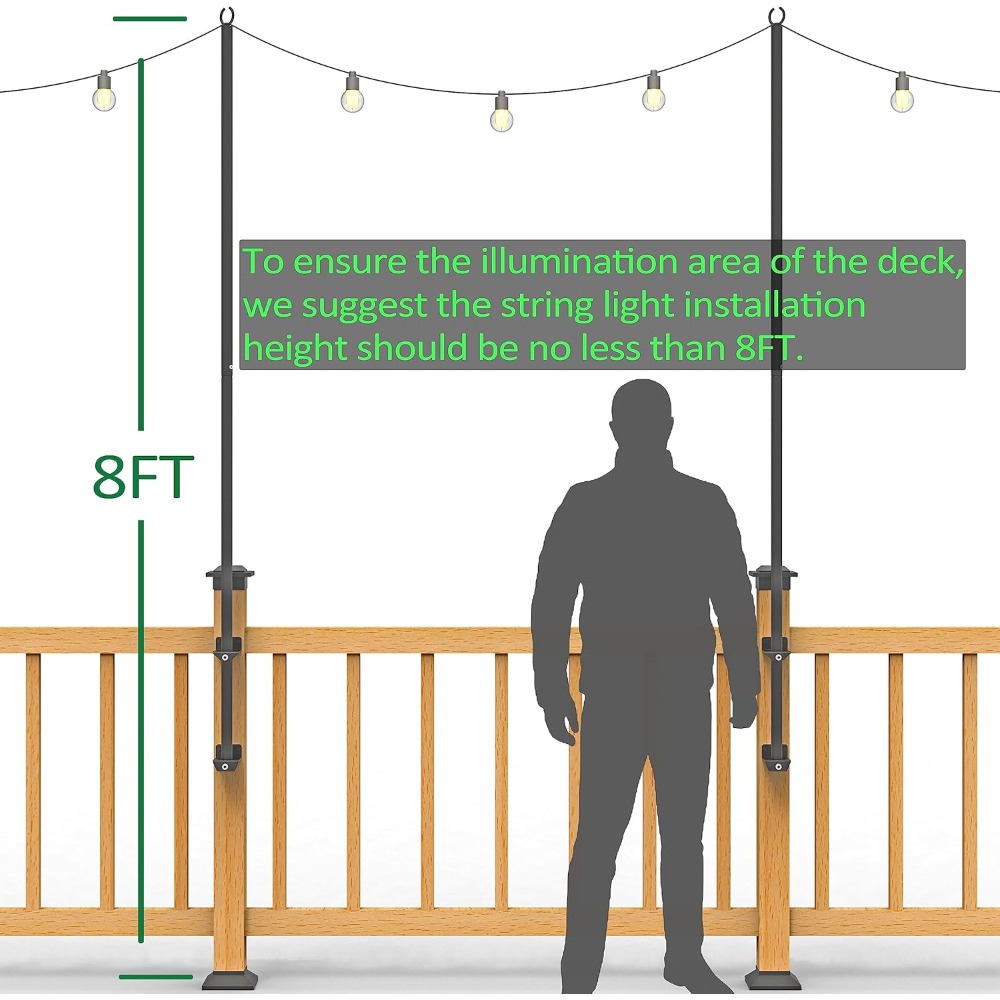 2 pack string light poles - st - Outdoor Furniture review and price