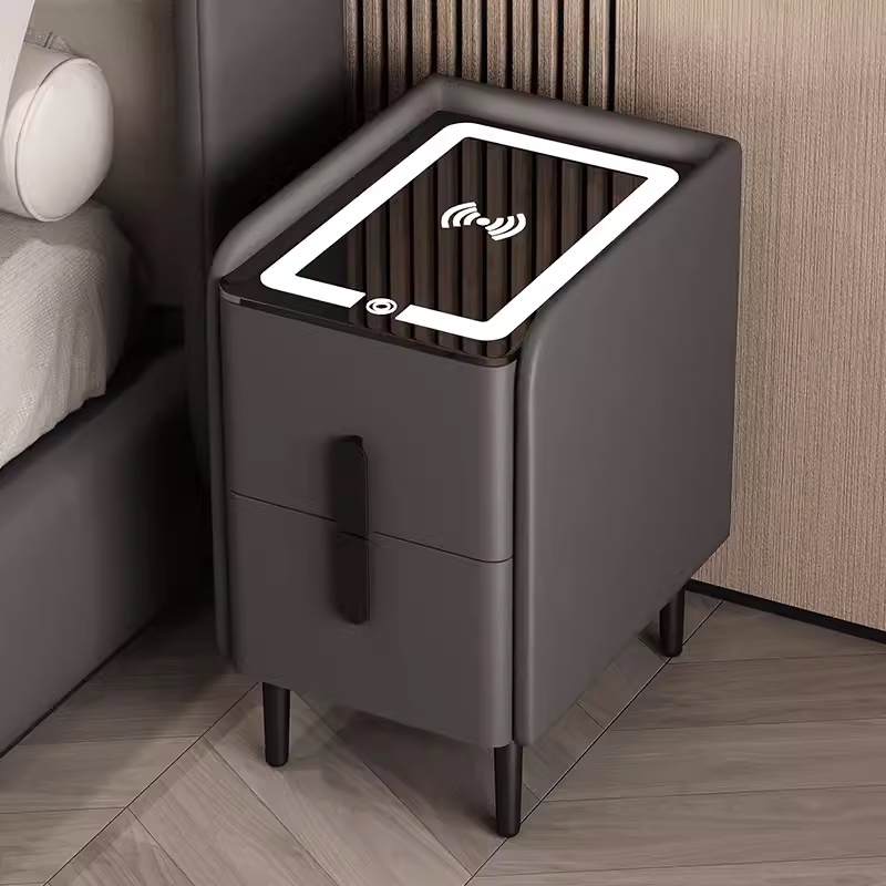 Nordic Style Smart Bedside Tab - Solid Wood Nightstand 2 Drawers review and price