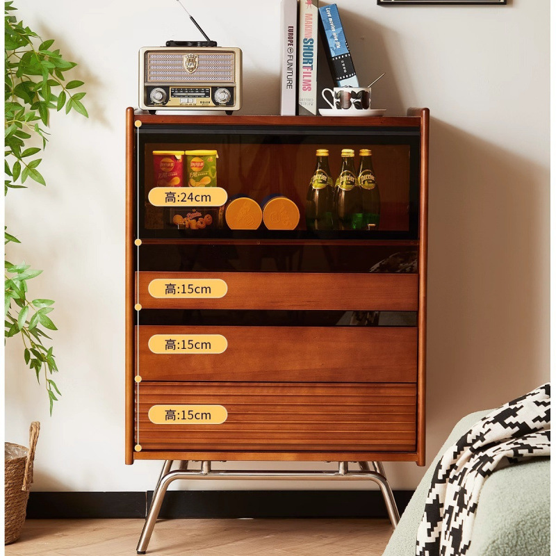 Solid wood chest Nordic, retro - Storage review and price
