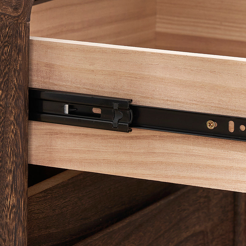 Retro Solid Wood Bedroom Night - Solid Wood Nightstand 2 Drawers review and price
