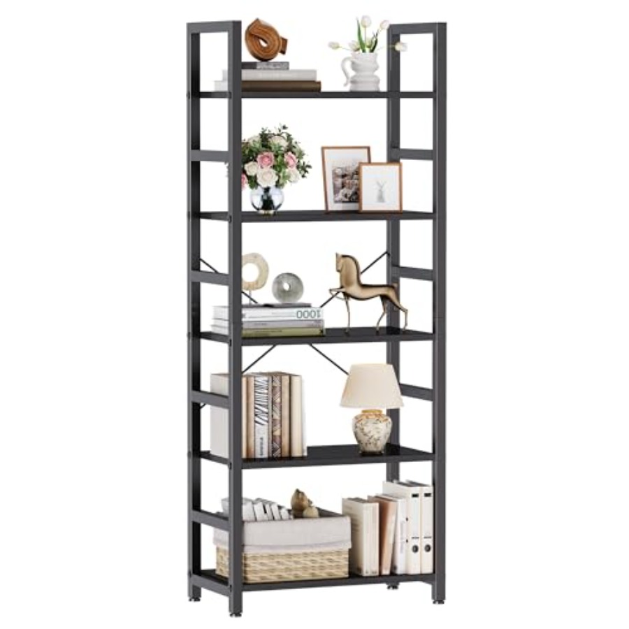 5-Tier Bookshelf, Modern Tall  - Storage review and price