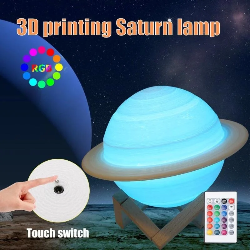LED Night Light 3D Print Satur - Floating Nightstand With Led Light review and price