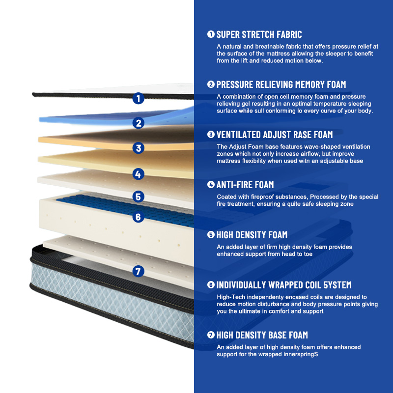 Hot Selling Euro Luxury King Q - Memory Foam Mattress In A Box Queen review and price