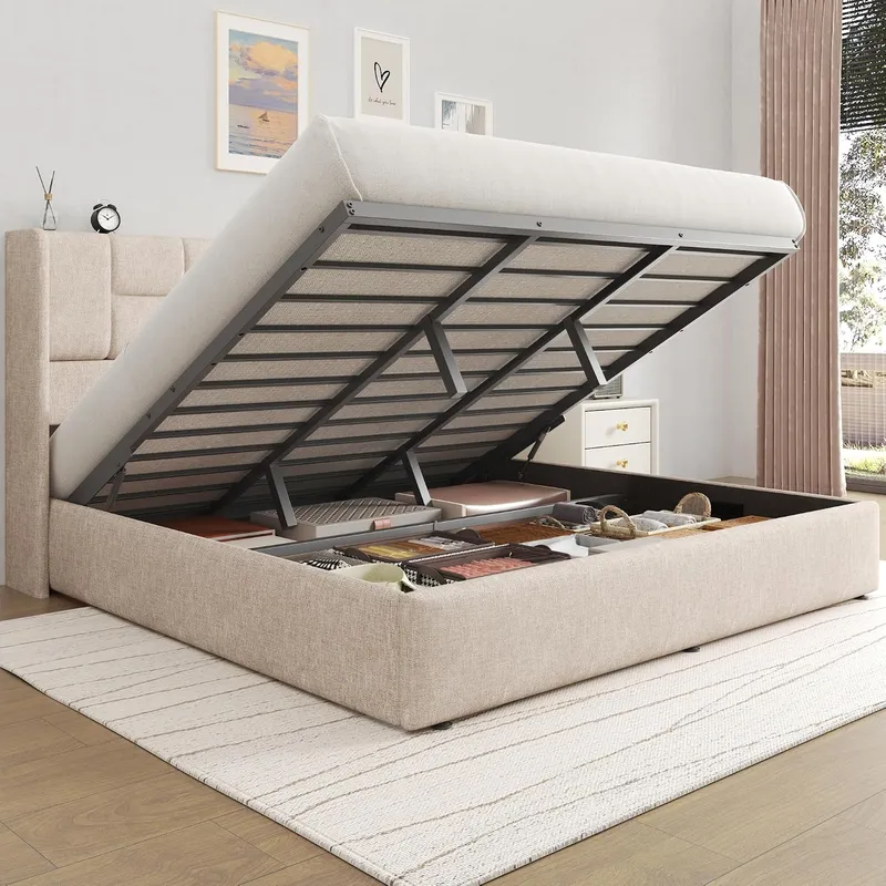 Bed Frame with Hydraulic Gas L - Gas Lift Storage Bed Hydraulic review and price