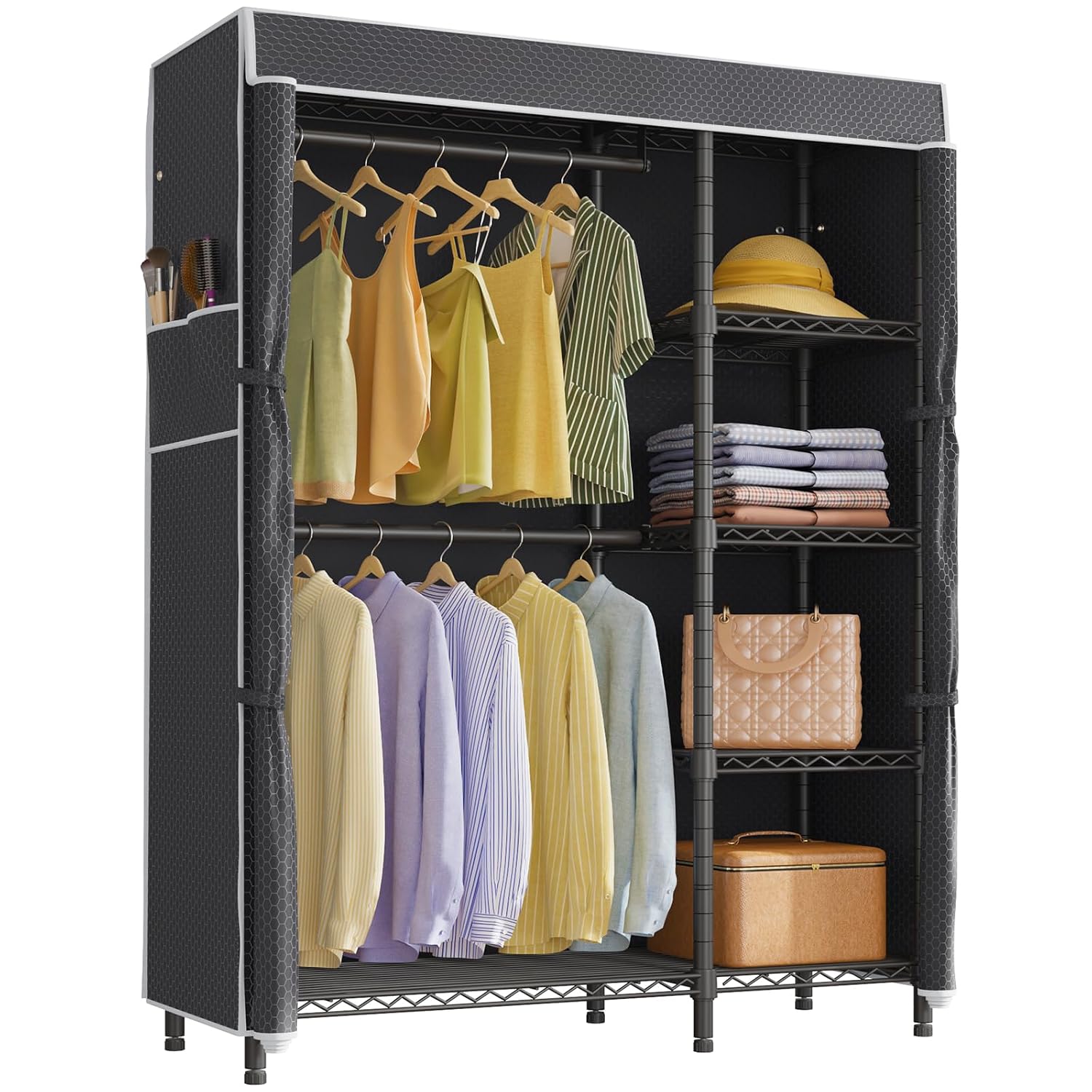 Portable Closet Wardrobe Heavy - Wardrobe Closet Portable Fabric Cover review and price
