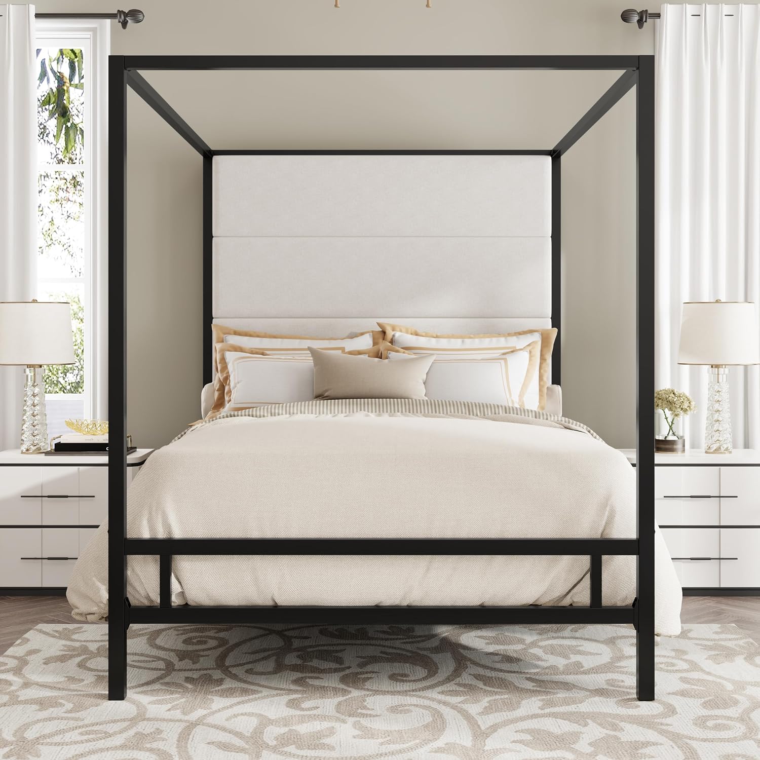 Queen Canopy Bed Frame Metal 4 - Canopy Bed Frame Metal Queen review and price