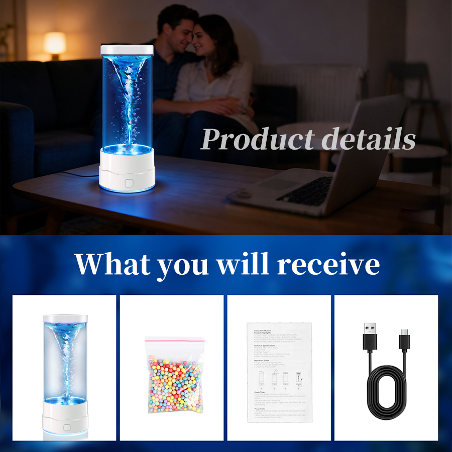 Creative LED Tornado Night Lig - Floating Nightstand With Led Light review and price