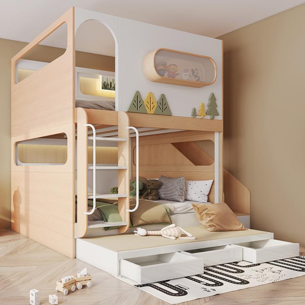 Space Capsule Treehouse Bunk B - Bunk Bed With Stairs And Slide review and price