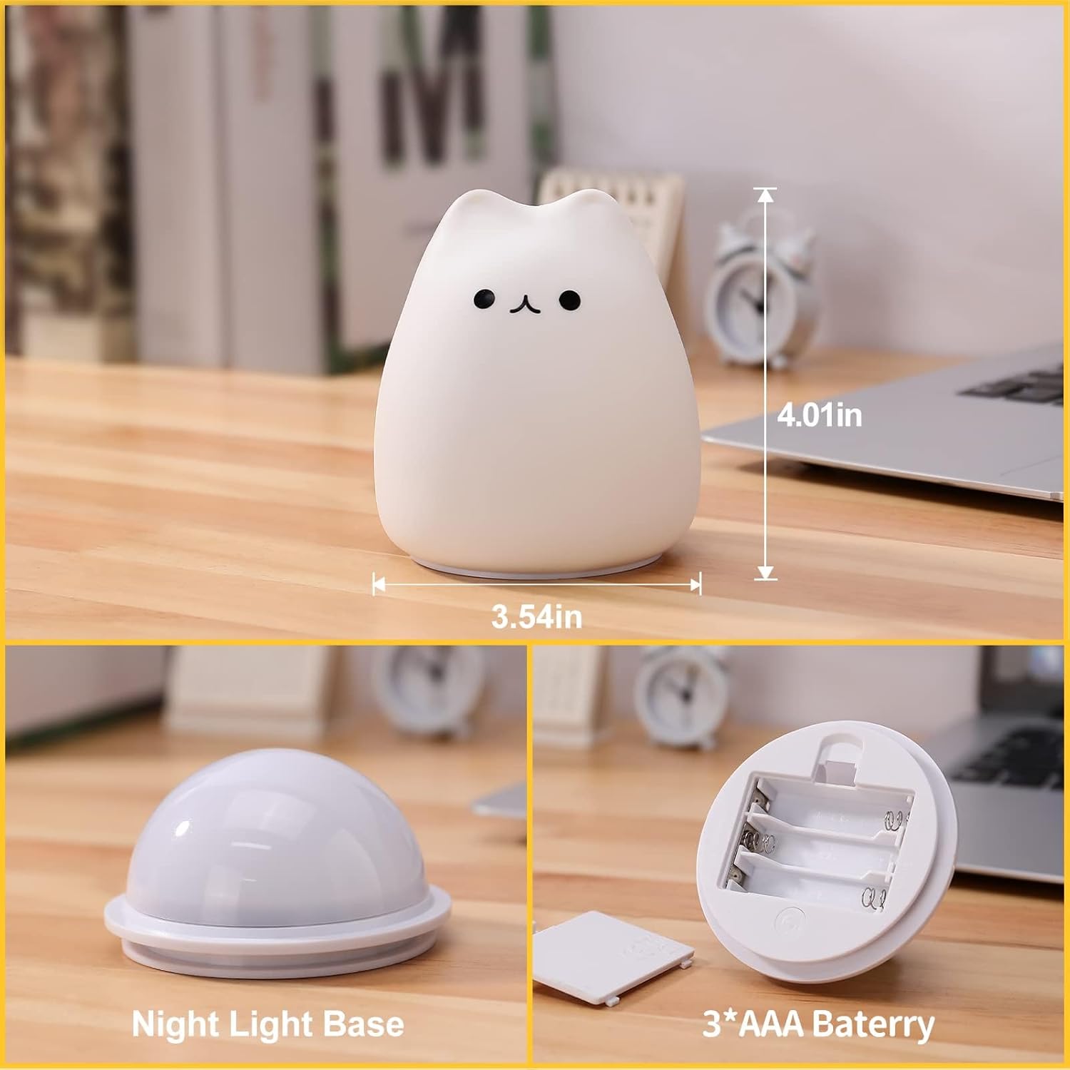 Cute Cat Night Light RGB Color - Floating Nightstand With Led Light review and price