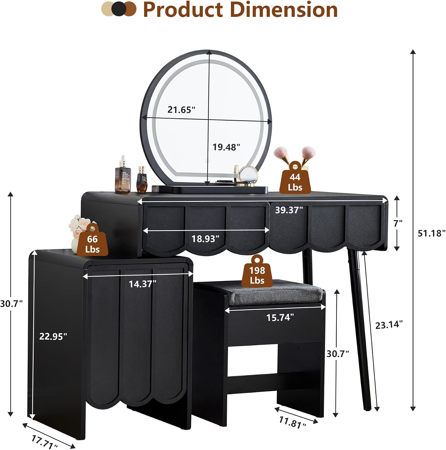 Vanity Desk with Mirror and Li - Dressing Table Vanity With Lighted Mirror review and price