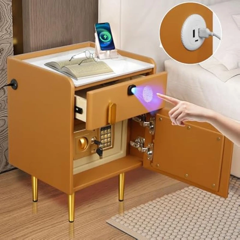 Smart Nightstand With Hidden S - Solid Wood Nightstand 2 Drawers review and price