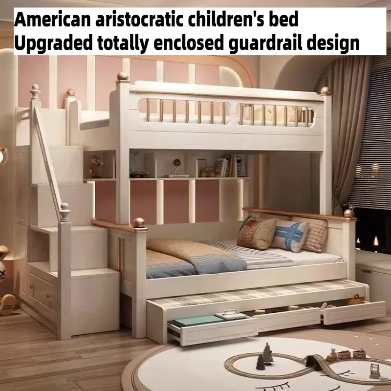 135x190cm Wood Mattress Kids L - King Size Bed Frame With Storage Drawers review and price