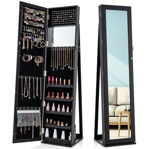 Jewelry Armoire Cabinet with 6 - Full Length Mirror Jewelry Armoire review and price