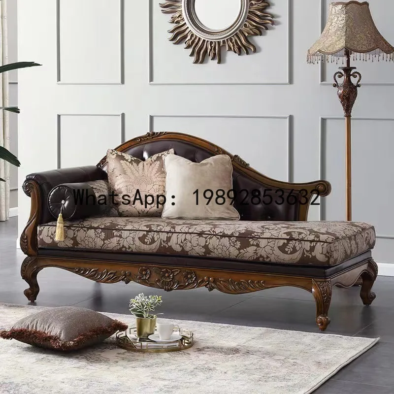 H5.15  all-solid wood sofa lea - Chairs review and price