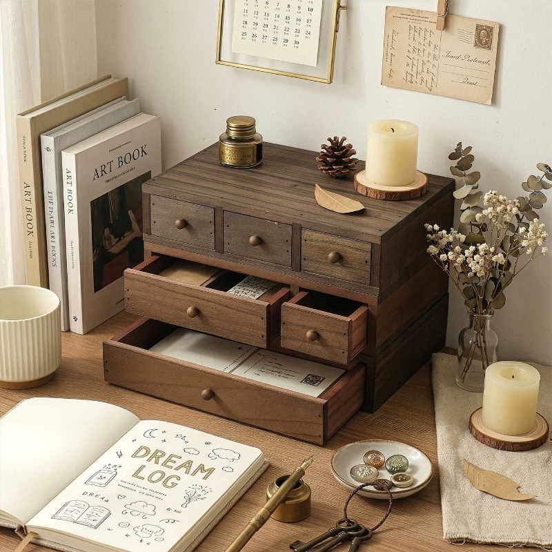 Wooden Desktop Storage Box Mon - Storage review and price